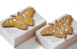 42,2 mm 2 pieces Wood type,10 line Letterpress Chromatic Butterfly Naba 