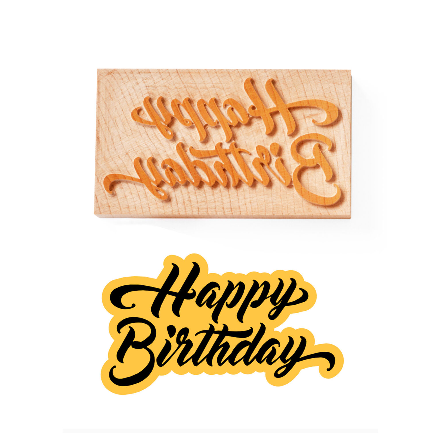 Chromatic Happy Birthday – Wood type | Wood Type Customs