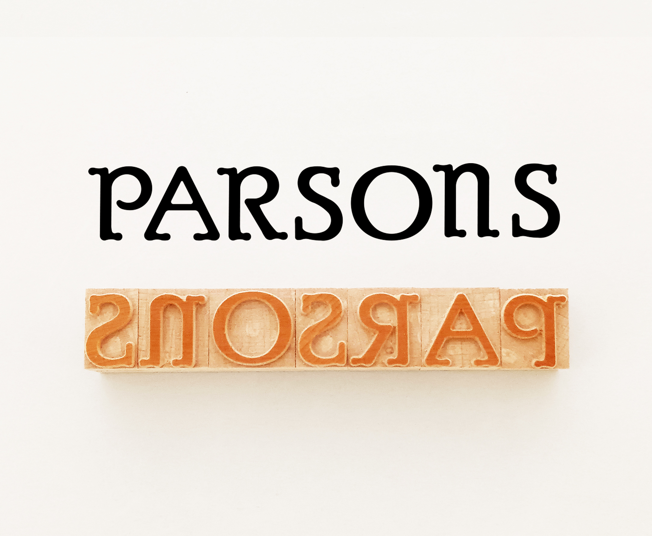 Parsons Uppercase - Wood type